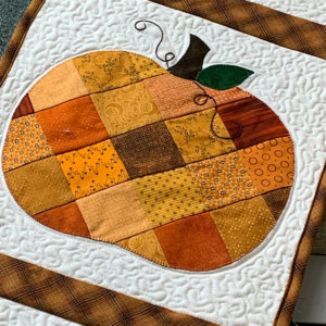 Patchwork Pumpkin Table Runner Quilt Kit at the sewing center in rapid city south dakota