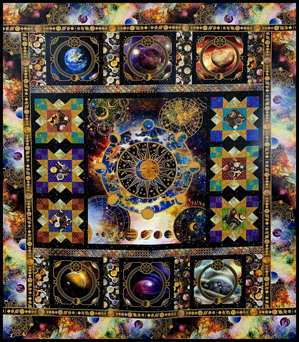 Cosmos by jason yenter in the beginning fabrics quilt kit at the sewing center in rapid city south dakota