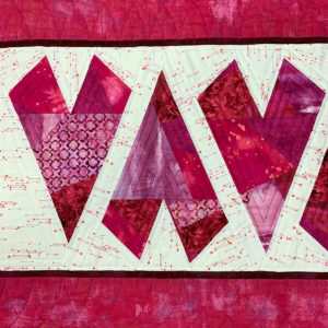 Crazy Hearts table runner quilt kit at the sewing center in rapid city south dakota
