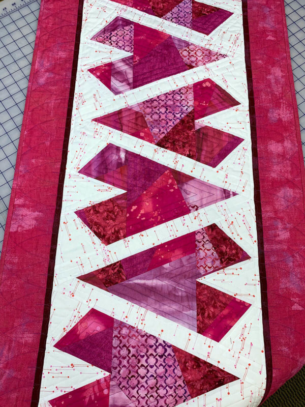Crazy Hearts table runner quilt kit at the sewing center in rapid city south dakota